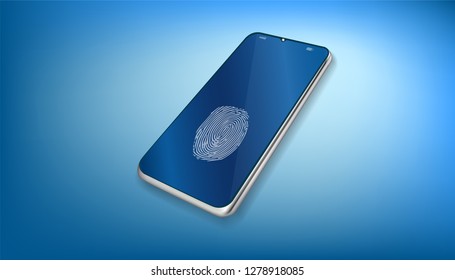 Fingerprint security on smartphone. is a  recognition feature, designed for Security , privacy ,Convenience, quick access