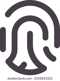 Icono del vector del sensor de huella digital