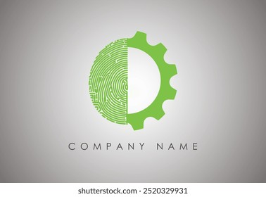 Conjunto de logotipos de configuración de huellas dactilares. Identidad, autorización o concepto de privacidad. Ilustración vectorial en estilo moderno.