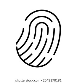 Fingerprint sign icon. Digital securit ,color editable