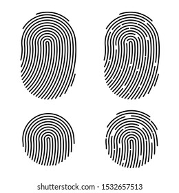 Fingerprint sign icon. Digital security authentication concept. Biometric authorization. Identification. 