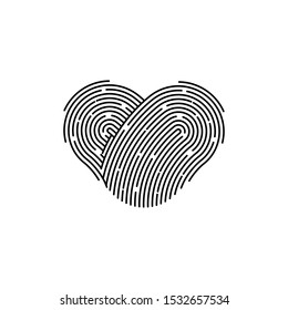 Fingerprint sign icon. Digital security authentication concept. Biometric authorization. Identification. 