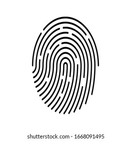 Fingerprint sign icon. Digital security authentication concept. vector illustration, eps 10