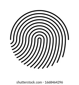 Fingerprint sign icon. Digital security authentication concept. vector illustration, eps 10