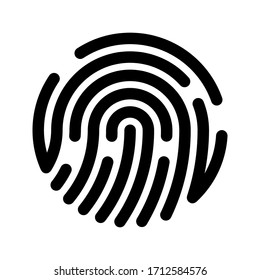 Fingerprint sign icon. Digital security authentication concept. vector illustration on white background