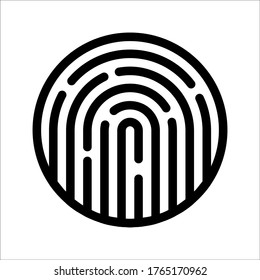 Fingerprint sign icon. Digital security authentication concept. vector illustration on white background