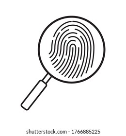 Fingerprint sign icon. Digital security authentication concept. vector illustration on white background