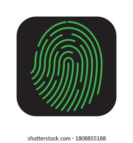 Fingerprint sign icon. Digital security authentication concept. vector illustration