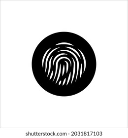 Fingerprint sign icon. Digital security authentication concept on white background. color editable eps 10