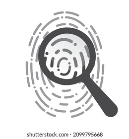 Fingerprint sign icon. Digital security authentication concept.