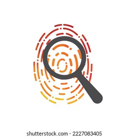Fingerprint sign icon. Digital security authentication concept.