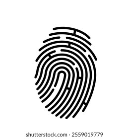 Fingerprint sign icon. digital security fingerprint