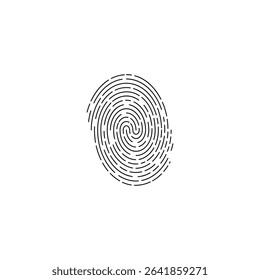 Fingerprint sign icon. Digital security authentication concept. vector illustration, eps 10