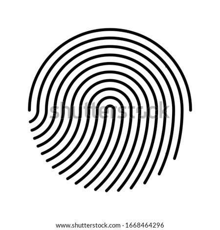Fingerprint sign icon. Digital security authentication concept. vector illustration, eps 10