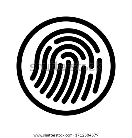 Fingerprint sign icon. Digital security authentication concept. vector illustration on white background