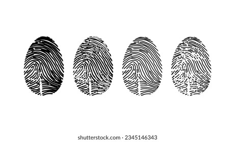 fingerprint silhouette, high quality vector