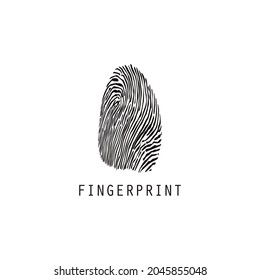 fingerprint simple logo. vector illustration for logo or icon
