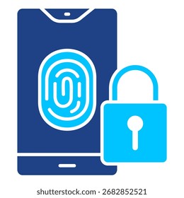 Colección de icono de Vector simple de huella digital