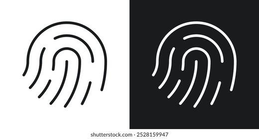 Fingerprint solid vector icon pack