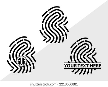 Fingerprint SVG Factory SVG Printable Vector Illustration