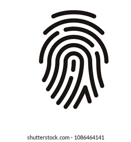 fingerprint symbol  vector icon