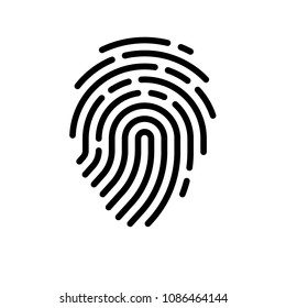 fingerprint symbol  vector icon