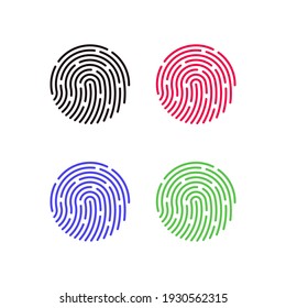 fingerprint symbol vector for login to device