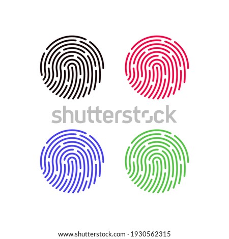 fingerprint symbol vector for login to device