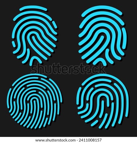 Fingerprint symbol vector for login to device.