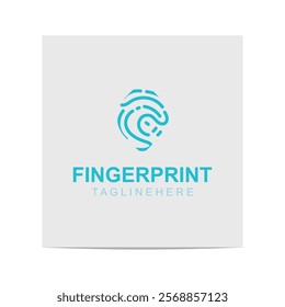 Fingerprint technology Logo Security system element symbol biometric template