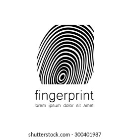 Fingerprint - the template for a logo. Symbol fingerprint - a sign of identification, preservation and protection.