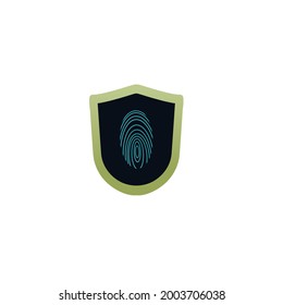 logotipo de diseño de símbolo de plantilla de huella digital