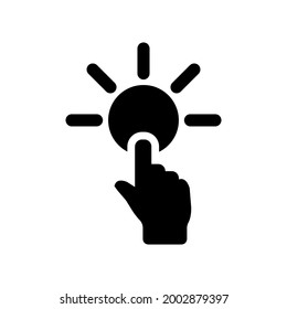 Icono táctil de huellas digitales.clic,mano (ilustración vectorial)