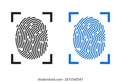 Diseño de Vector de identificación táctil de huellas dactilares