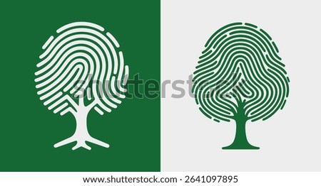 Fingerprint Tree Eco Friendly Identity in Nature