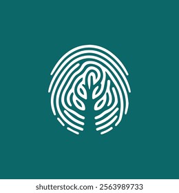 Fingerprint tree logo for sale.