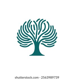 Fingerprint tree logo for sale.