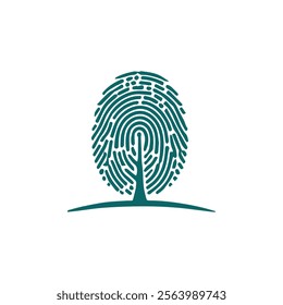 Fingerprint tree logo for sale.