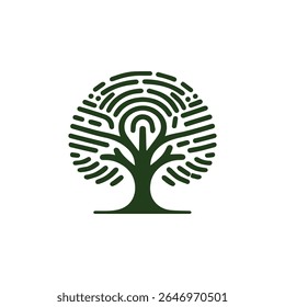 Fingerprint tree logo for sale.