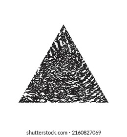 Fingerprint triangle, vector illustration, white background

