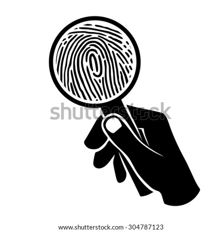 fingerprint under loupe