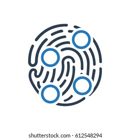 Fingerprint Unique Points Icon