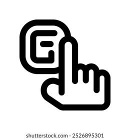 fingerprint unlock icon. vector line icon for your website, mobile, presentation, and logo design.