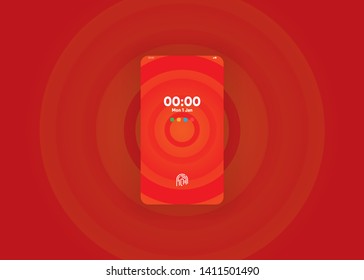 Fingerprint Unlock System Locked Unlocked Smartphone Phone Security User Interface User Experience UI Template Vector Illustration