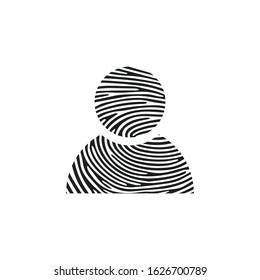 Fingerprint user icon. Isolated thumbprint and fingerprint user icon line style. Premium quality vector symbol drawing concept for your logo web mobile app UI design