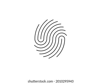 Fingerprint, valid, identify icon. Vector illustration. flat design.