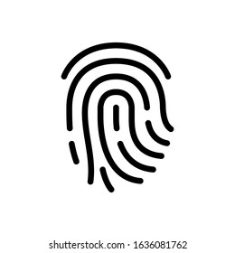 Fingerprint Vector Black Line Icon Stock Vector (Royalty Free ...