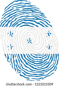 Fingerprint vector colored with the national flag of Honduras 