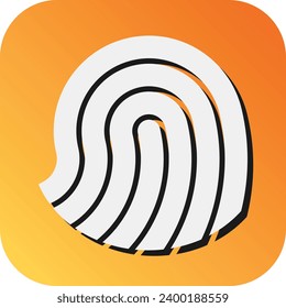 Fingerprint Vector Glyph Gradient Background Icon For Personal And Commercial Use.
