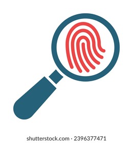 Fingerprint Vector Glyph Two Color Icons For Personal And Commercial Use.
